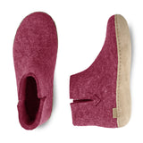 glerups Filzstiefel mit Ledersohle Filzstiefel mit Ledersohle Cranberry