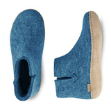 glerups Filzstiefel mit Ledersohle Filzstiefel mit Ledersohle Petrol