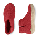 glerups Filzstiefel mit Ledersohle Filzstiefel mit Ledersohle Rot