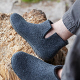 glerups Filzstiefel mit Naturkautschuksohle - schwarz Filzstiefel mit Naturkautschuk Anthrazit
