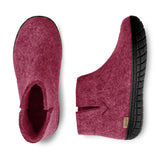 glerups Filzstiefel mit Naturkautschuksohle - schwarz Filzstiefel mit Naturkautschuk Cranberry