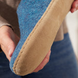 glerups Hausschuhe mit Ledersohle Hausschuhe mit Ledersohle Petrol