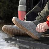 glerups Hausschuhe mit Naturkautschuksohle - honey Hausschuhe mit Naturkautschuk Grau