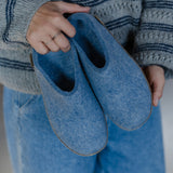 glerups Pantoffel mit Ledersohle Pantoffel mit Ledersohle 17 Sky