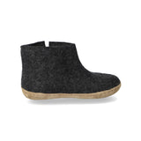 glerups Filzstiefel junior Filzstiefel mit Ledersohle Anthrazit