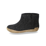 glerups Filzstiefel junior Filzstiefel mit Ledersohle Anthrazit