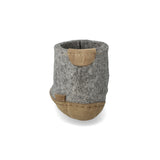 glerups Filzstiefel kinder Filzstiefel mit Ledersohle Grau