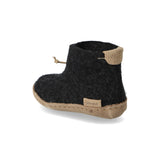 glerups Filzstiefel kinder Filzstiefel mit Ledersohle Anthrazit