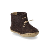 glerups Filzstiefel kinder Filzstiefel mit Ledersohle Braun