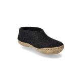 glerups Hausschuhe junior Hausschuhe mit Ledersohle Anthrazit