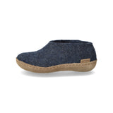 glerups Hausschuhe junior Hausschuhe mit Ledersohle Denim