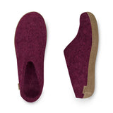 glerups Pantoffel mit Ledersohle Pantoffel mit Ledersohle Cranberry