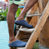 glerups Pantoffel mit Naturkautschuksohle - Schwarz Pantoffel mit Naturkautschuk Denim