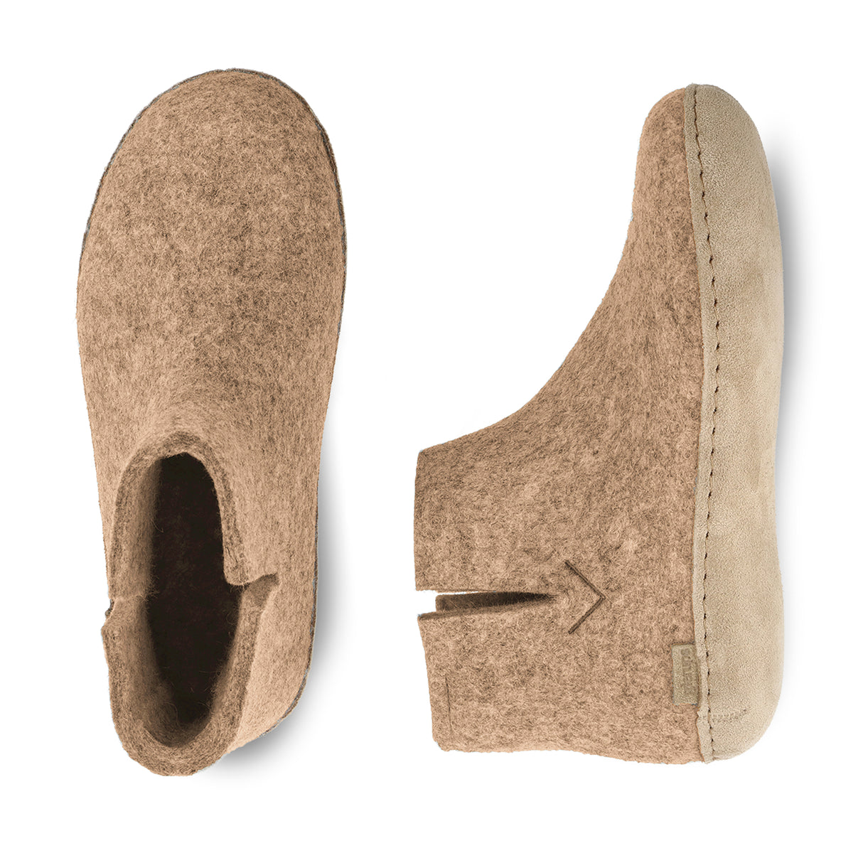 glerups Filzstiefel mit Ledersohle Filzstiefel mit Ledersohle 12 Sand