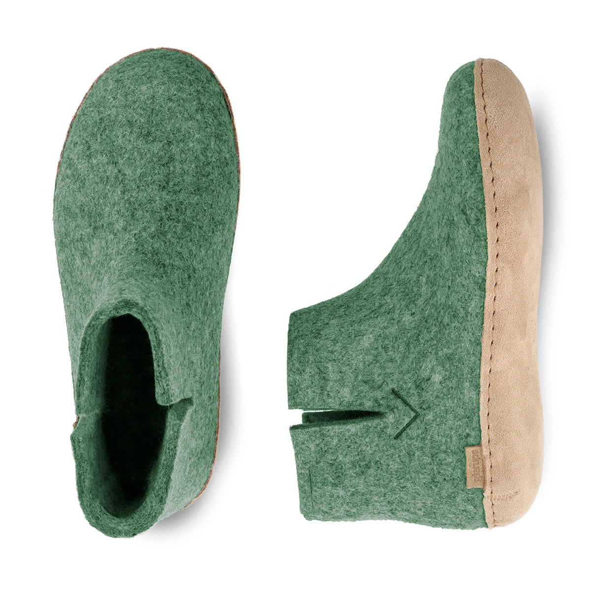 glerups Filzstiefel mit Ledersohle Filzstiefel mit Ledersohle 14 Moss