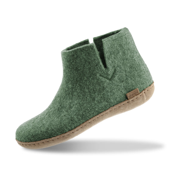 glerups Filzstiefel mit Ledersohle Filzstiefel mit Ledersohle 14 Moss