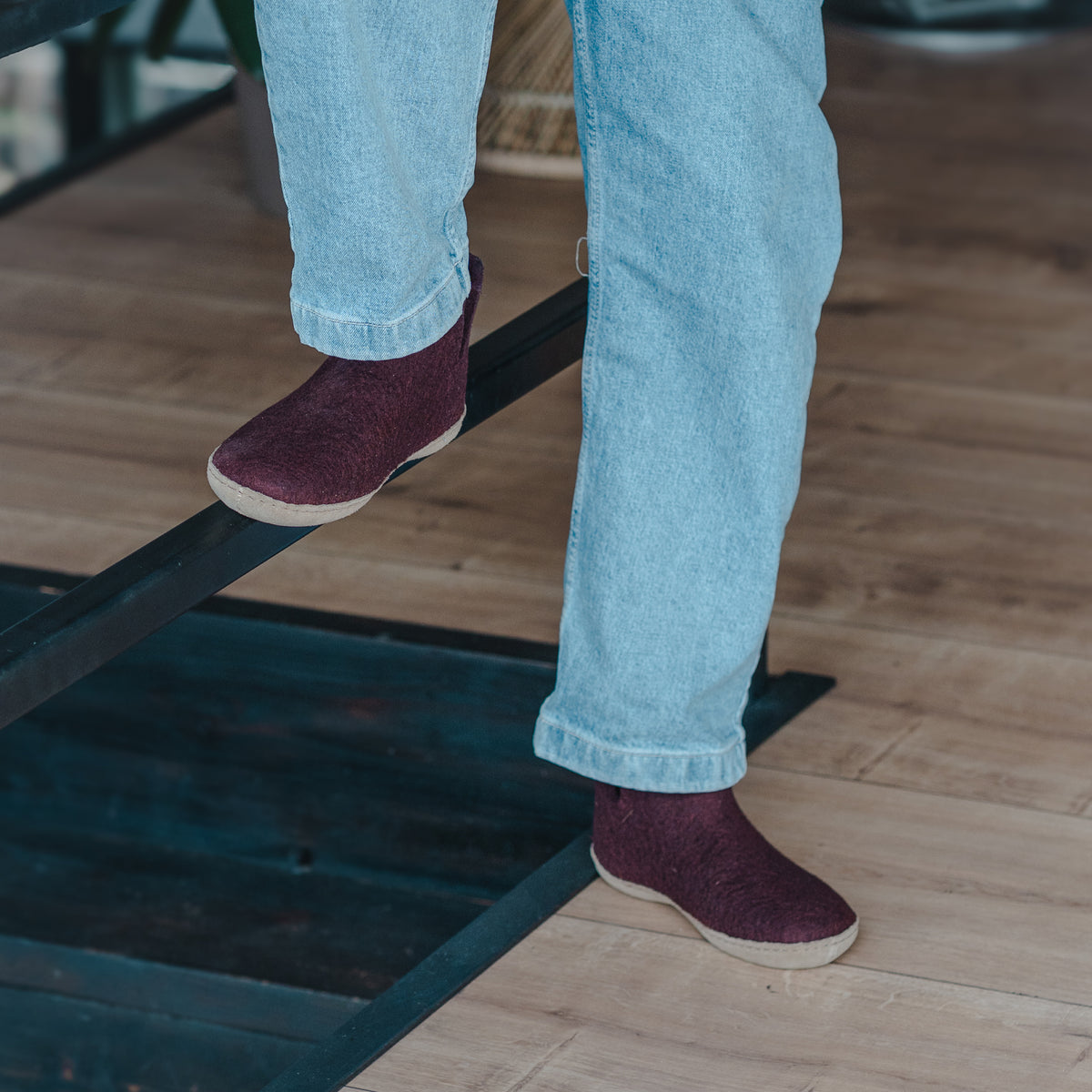 glerups Filzstiefel mit Ledersohle Filzstiefel mit Ledersohle 15 Beet