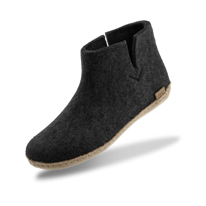 glerups Filzstiefel mit Ledersohle Filzstiefel mit Ledersohle Anthrazit