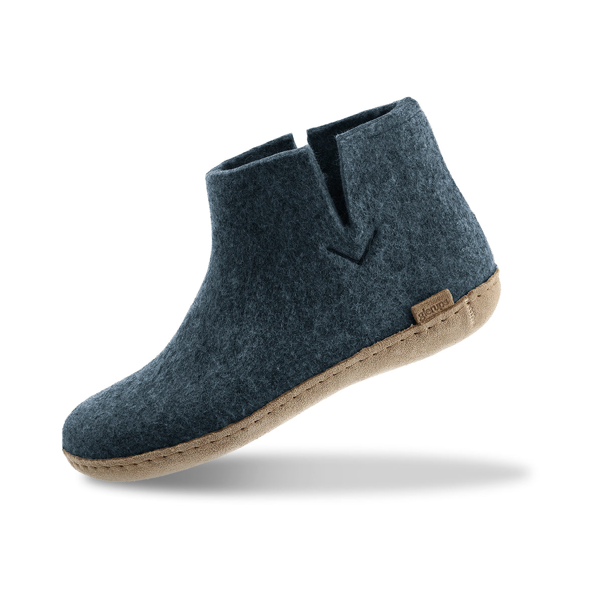 glerups Filzstiefel mit Ledersohle Filzstiefel mit Ledersohle Denim