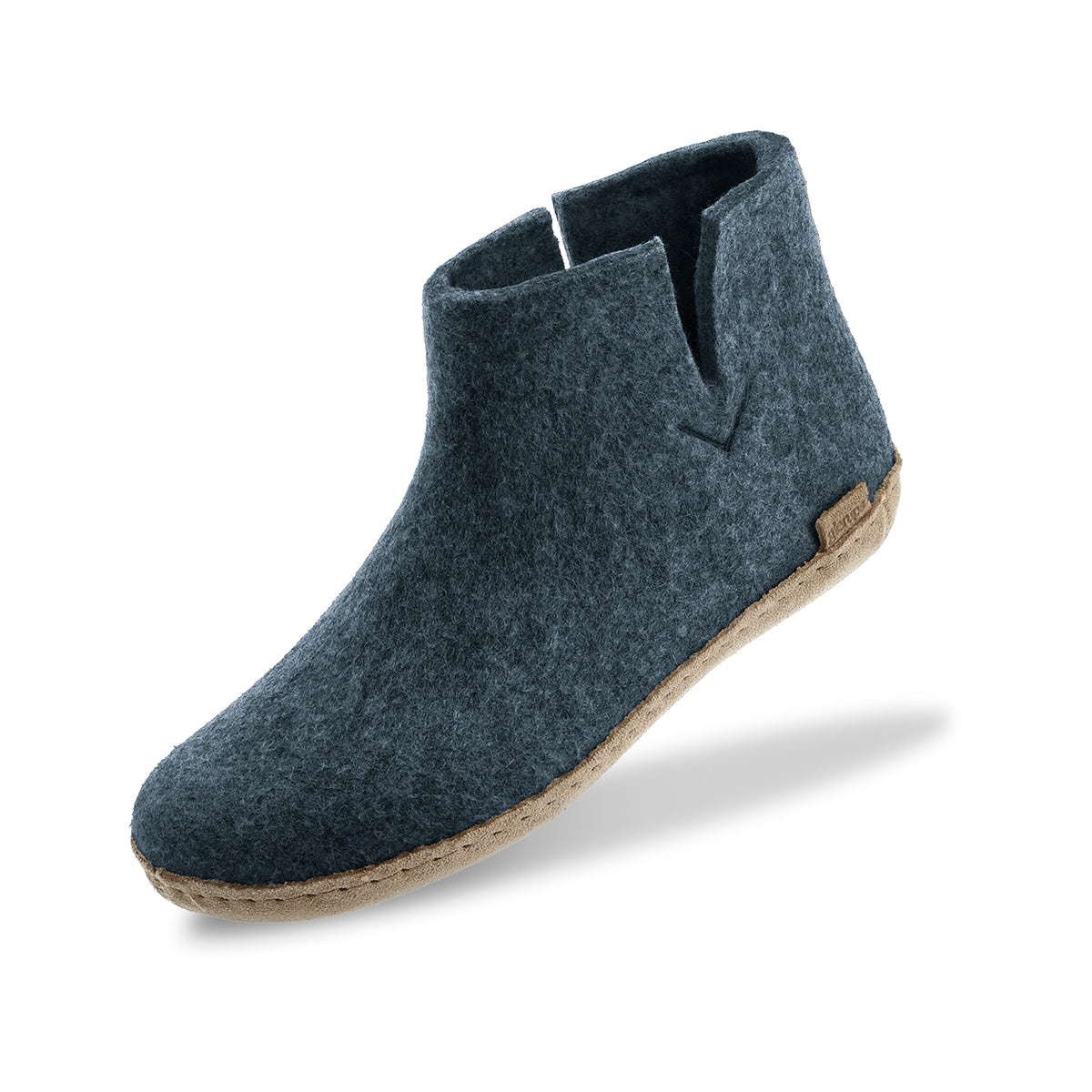 glerups Filzstiefel mit Ledersohle Filzstiefel mit Ledersohle Denim