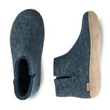 glerups Filzstiefel mit Ledersohle Filzstiefel mit Ledersohle Denim