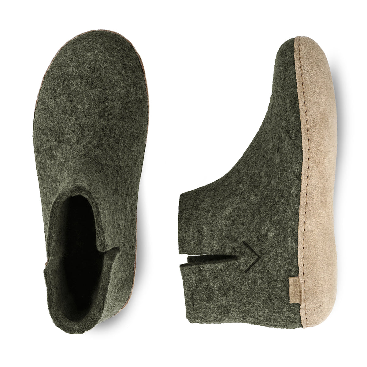 glerups Filzstiefel mit Ledersohle Filzstiefel mit Ledersohle Forest