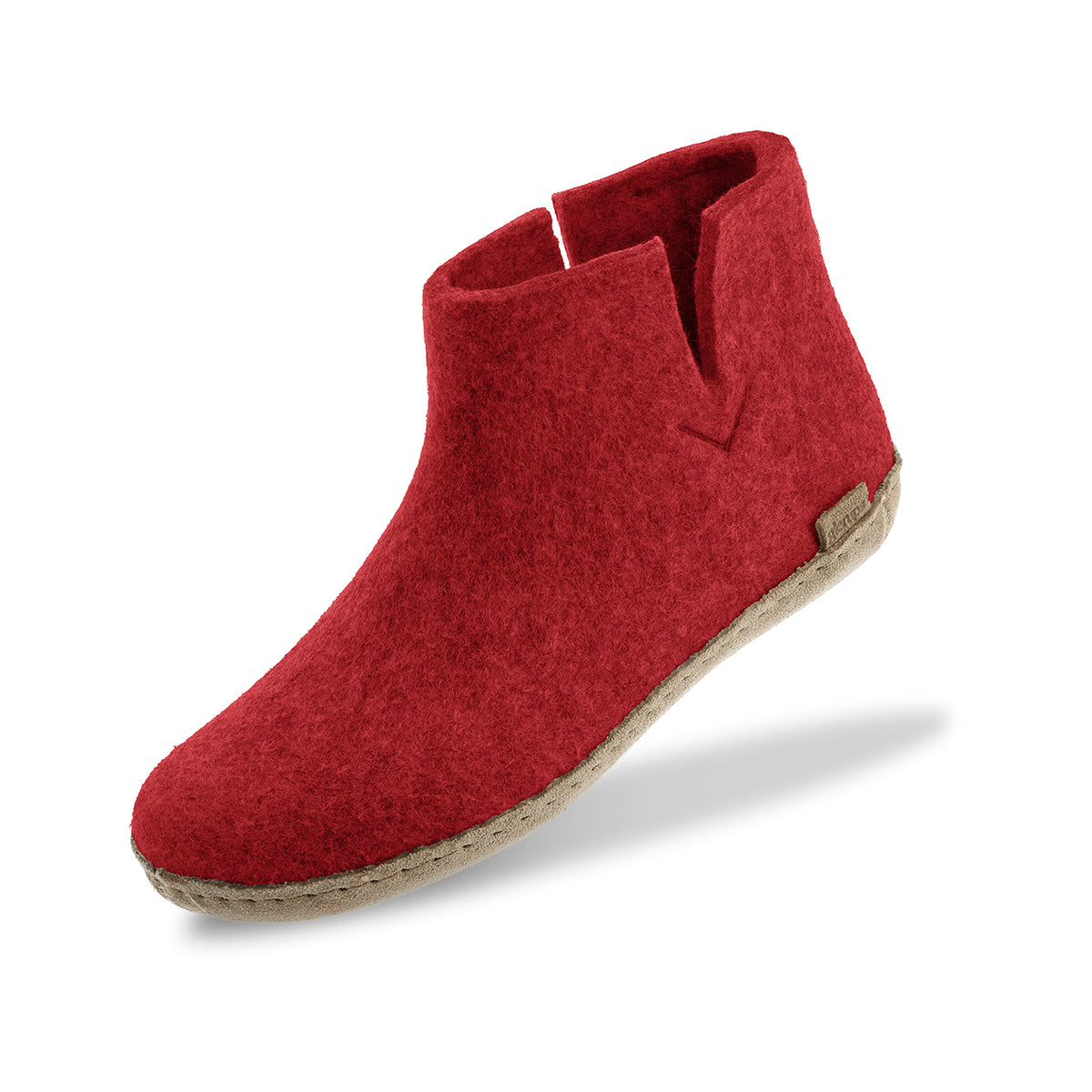 glerups Filzstiefel mit Ledersohle Filzstiefel mit Ledersohle Rot