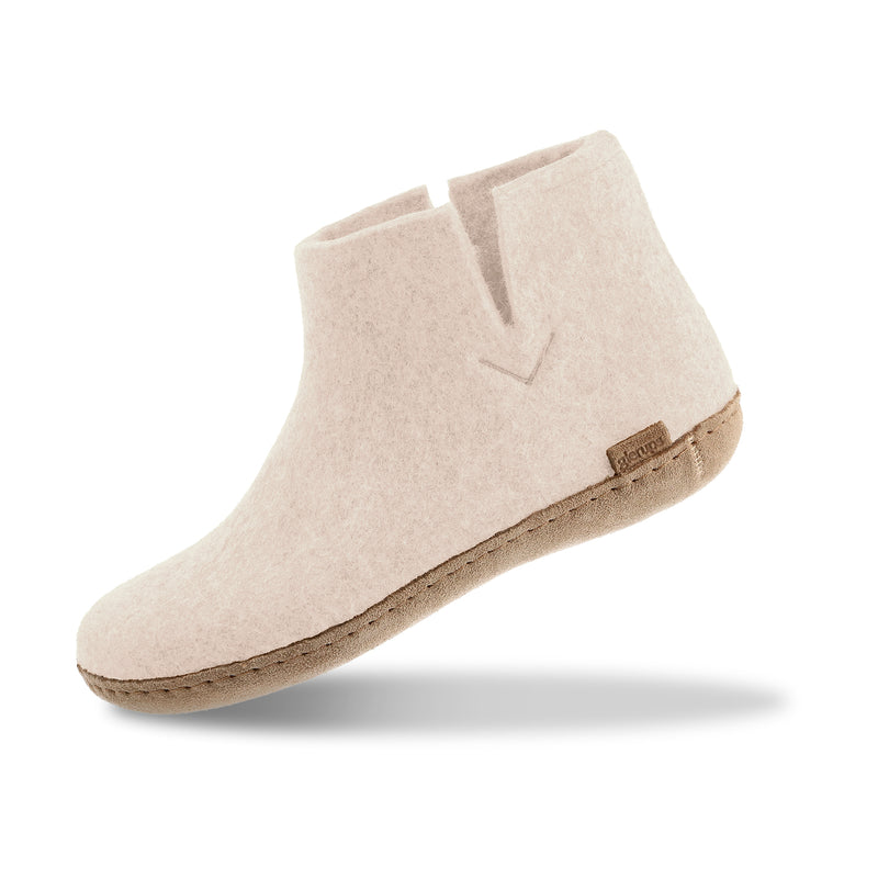 glerups Filzstiefel mit Ledersohle Filzstiefel mit Ledersohle Weiß