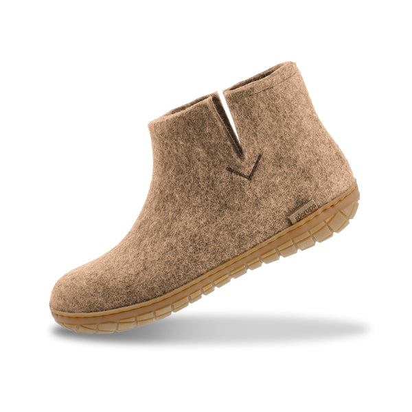 glerups Filzstiefel mit Naturkautschuksohle Filzstiefel mit Naturkautschuk 12 Sand