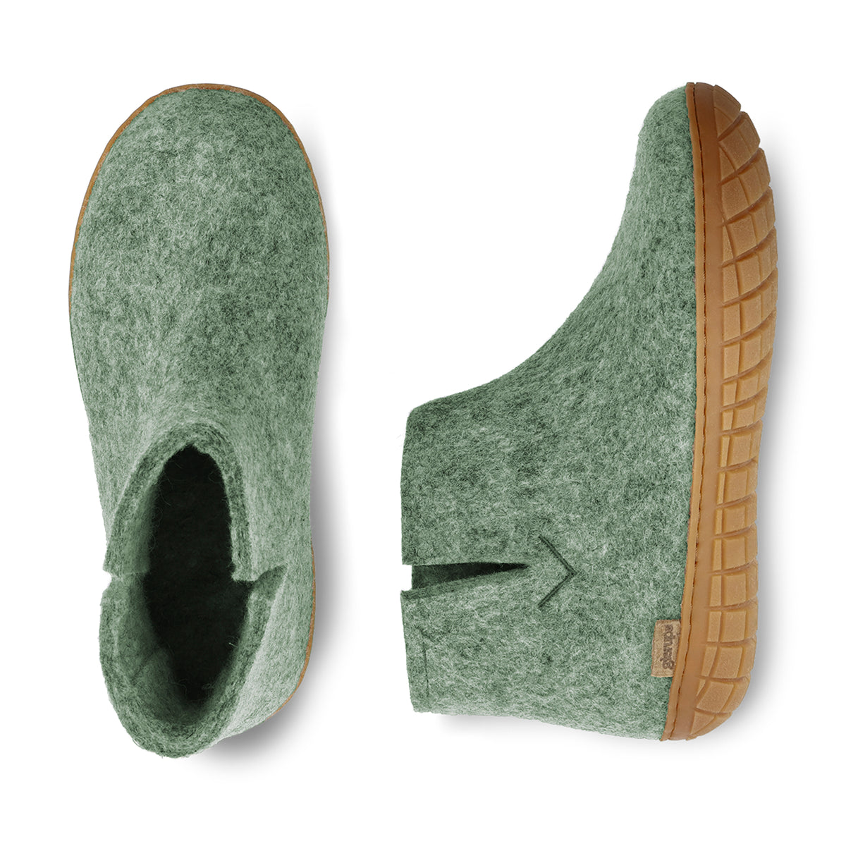 glerups Filzstiefel mit Naturkautschuksohle Filzstiefel mit Naturkautschuk 14 Moss