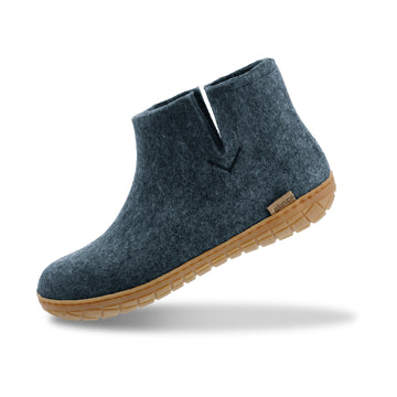 glerups Filzstiefel mit Naturkautschuksohle Filzstiefel mit Naturkautschuk Denim