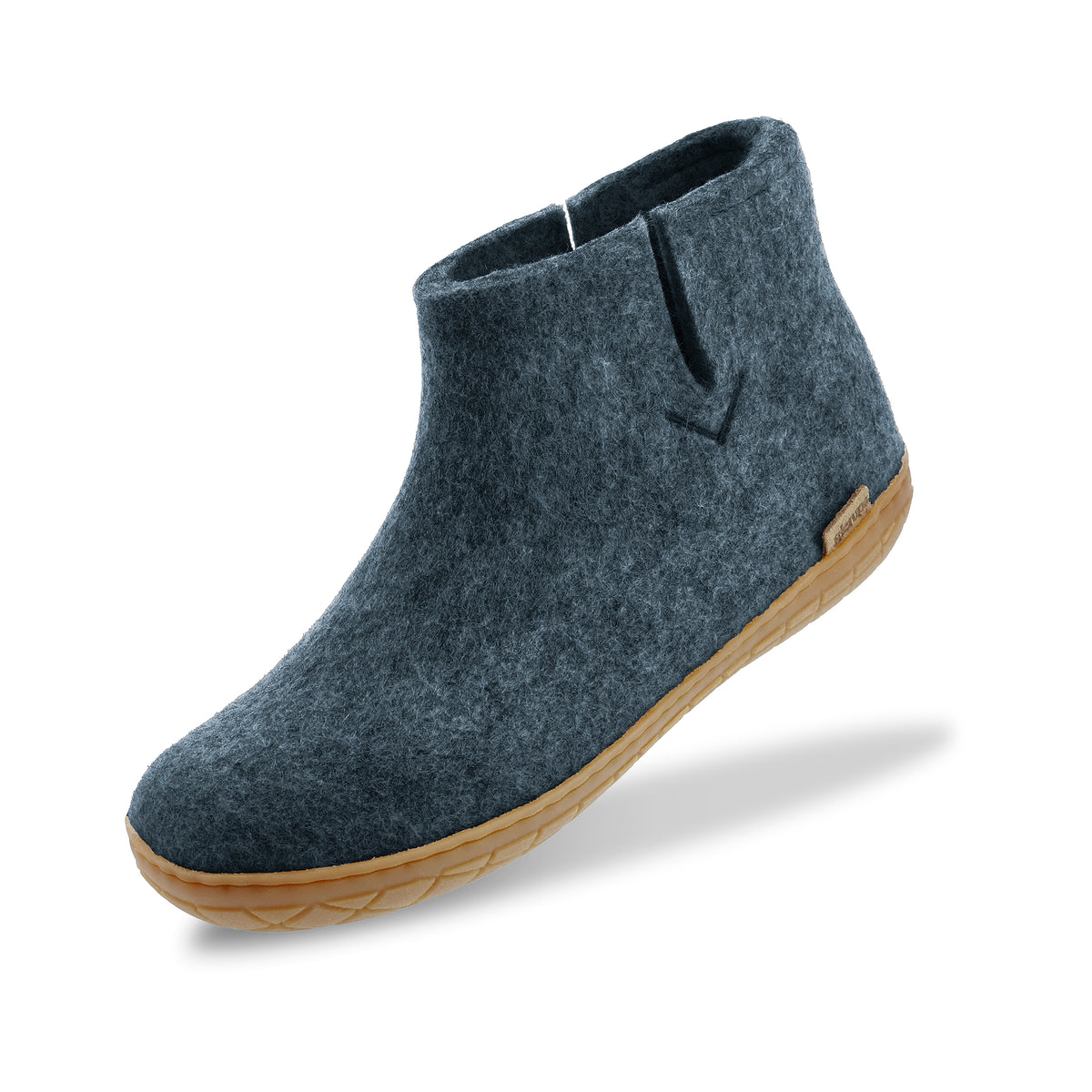 glerups Filzstiefel mit Naturkautschuksohle Filzstiefel mit Naturkautschuk Denim