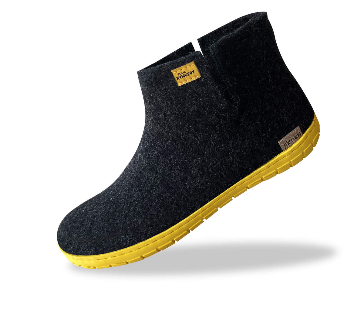 glerups Filzstiefel mit Naturkautschuksohle - Team Rynkeby Filzstiefel mit Naturkautschuk Anthrazit