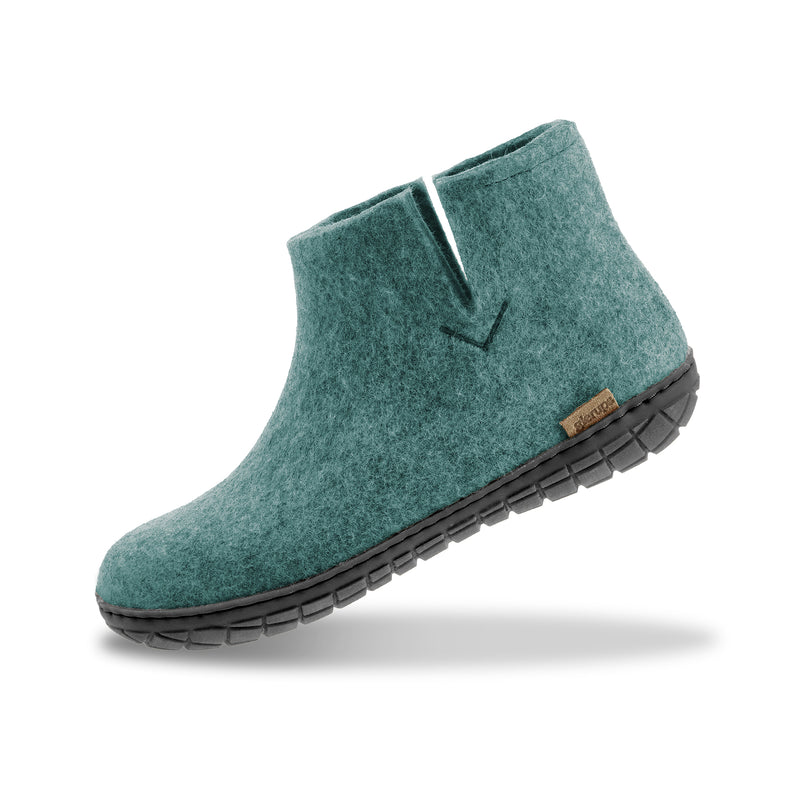 glerups Filzstiefel mit Naturkautschuksohle - schwarz Filzstiefel mit Naturkautschuk 11 North Sea