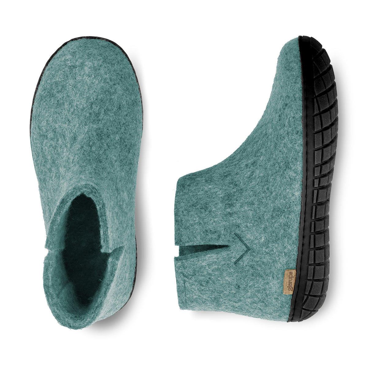 glerups Filzstiefel mit Naturkautschuksohle - schwarz Filzstiefel mit Naturkautschuk 11 North Sea