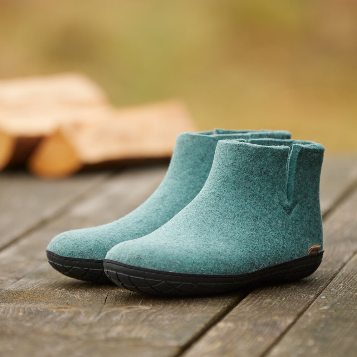 glerups Filzstiefel mit Naturkautschuksohle - schwarz Filzstiefel mit Naturkautschuk 11 North Sea