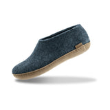 glerups Hausschuhe mit Ledersohle Hausschuhe mit Ledersohle Denim