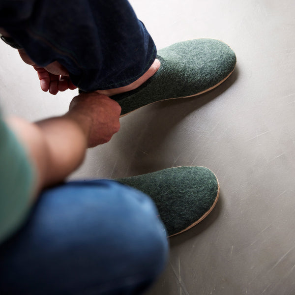 glerups Hausschuhe mit Ledersohle Hausschuhe mit Ledersohle Forest