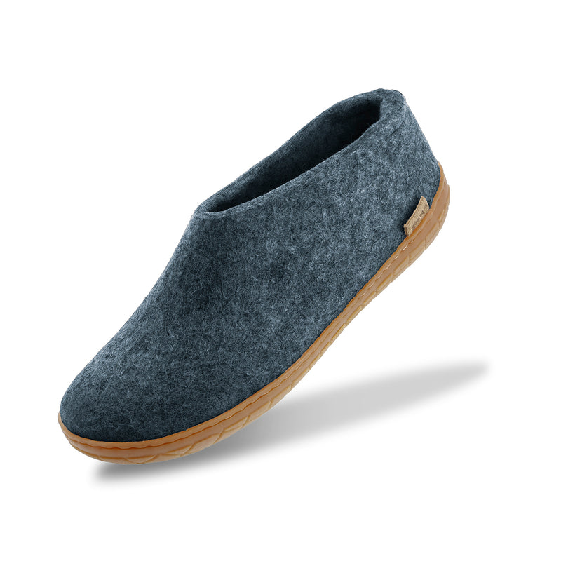 glerups Hausschuhe mit Naturkautschuksohle - honey Hausschuhe mit Naturkautschuk Denim