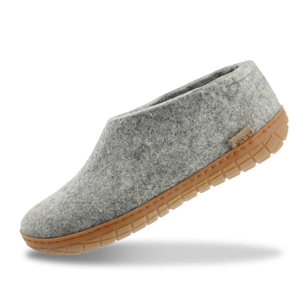 glerups Hausschuhe mit Naturkautschuksohle - honey Hausschuhe mit Naturkautschuk Grau