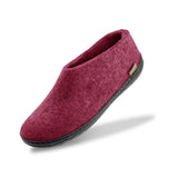 glerups Hausschuhe mit Naturkautschuksohle - schwarz Hausschuhe mit Naturkautschuk Cranberry