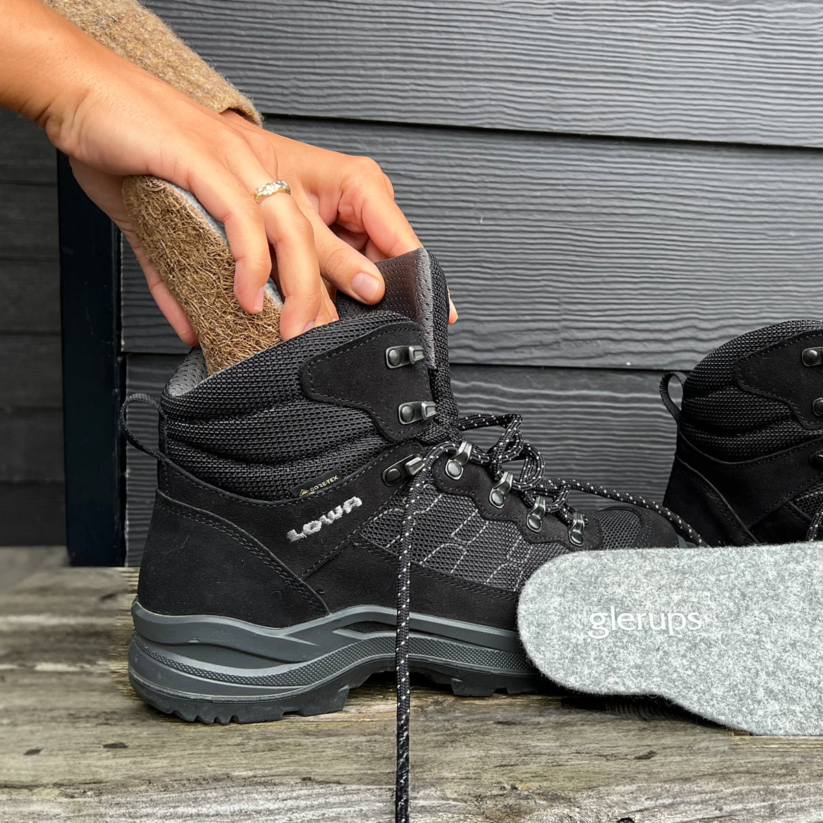 glerups Innersole 5mm, Arch Relax Filzsohle Grau