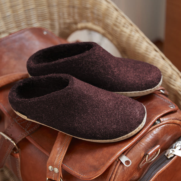 glerups Pantoffel mit Ledersohle Pantoffel mit Ledersohle 15 Beet