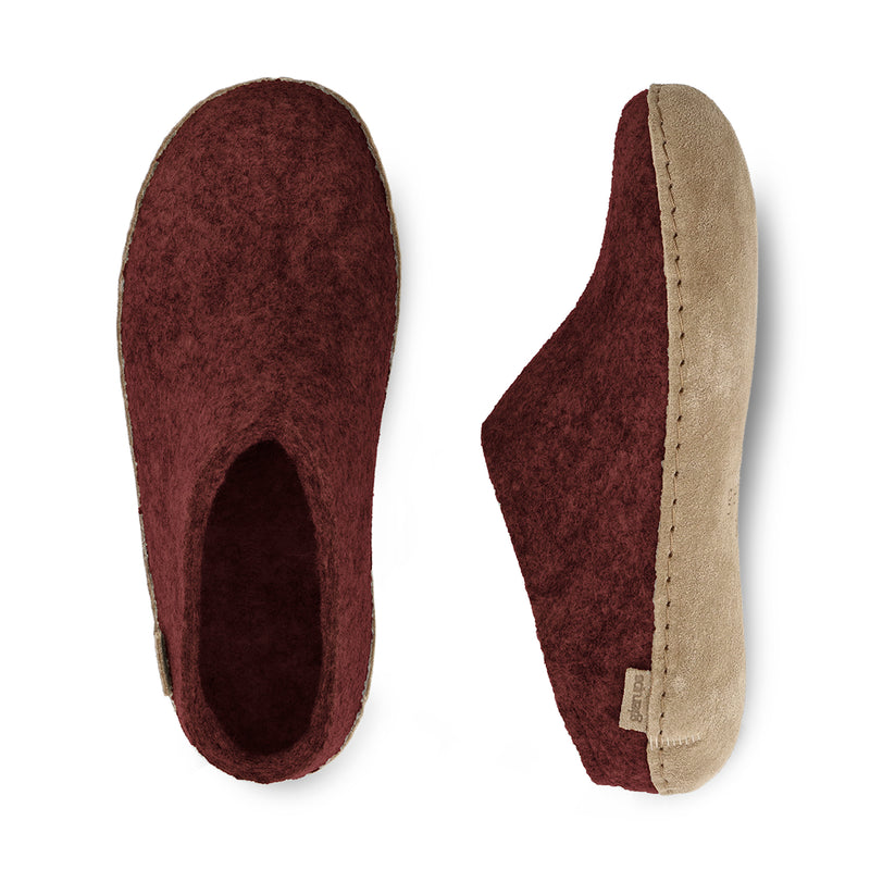 glerups Pantoffel mit Ledersohle Pantoffel mit Ledersohle 15 Beet