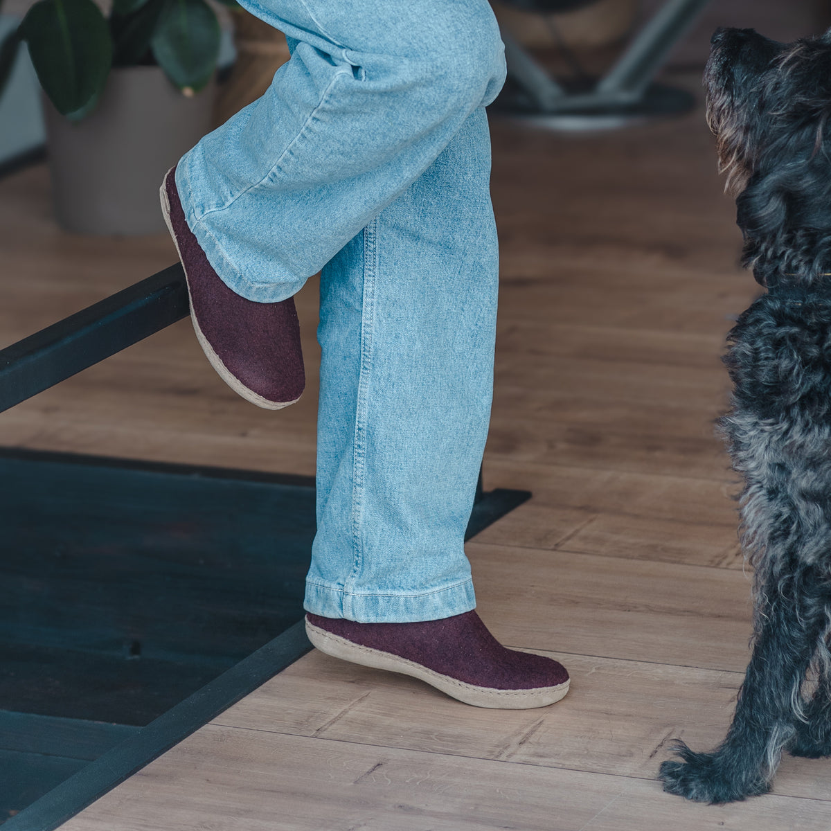 glerups Pantoffel mit Ledersohle Pantoffel mit Ledersohle 15 Beet