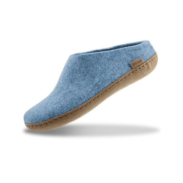 glerups Pantoffel mit Ledersohle Pantoffel mit Ledersohle 17 Sky