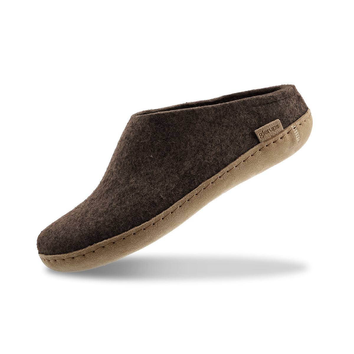 glerups Pantoffel mit Ledersohle Pantoffel mit Ledersohle Chestnut