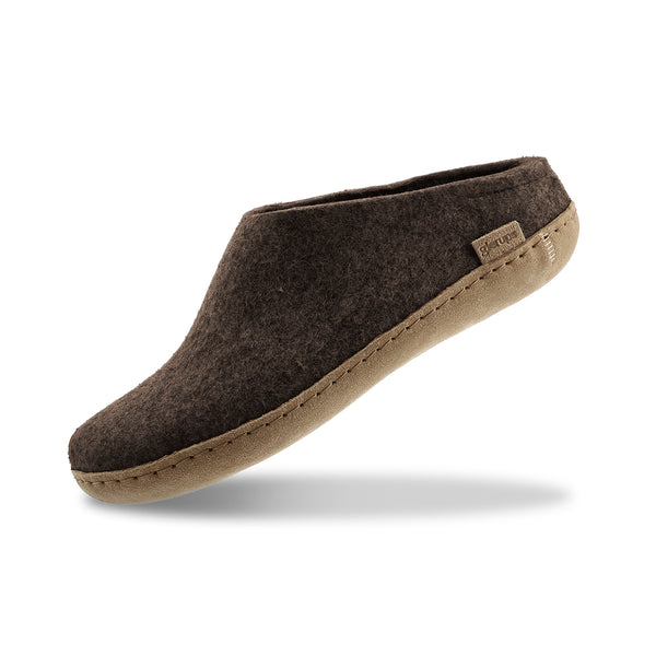 glerups Pantoffel mit Ledersohle Pantoffel mit Ledersohle Braun