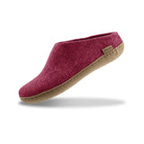 glerups Pantoffel mit Ledersohle Pantoffel mit Ledersohle Cranberry