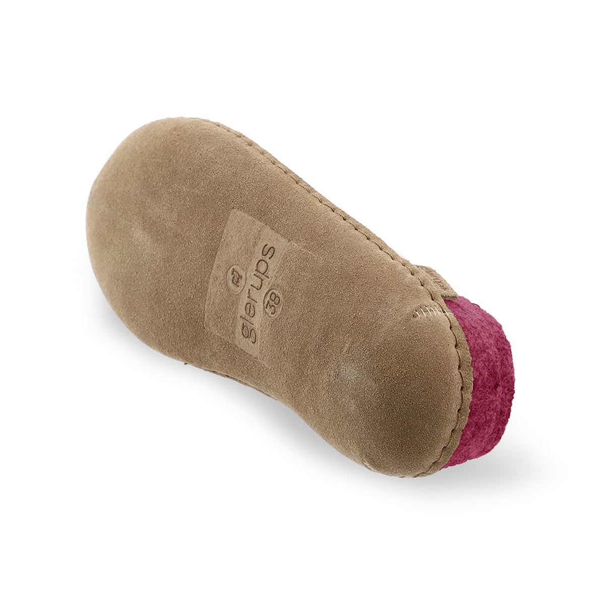 glerups Pantoffel mit Ledersohle Pantoffel mit Ledersohle Cranberry